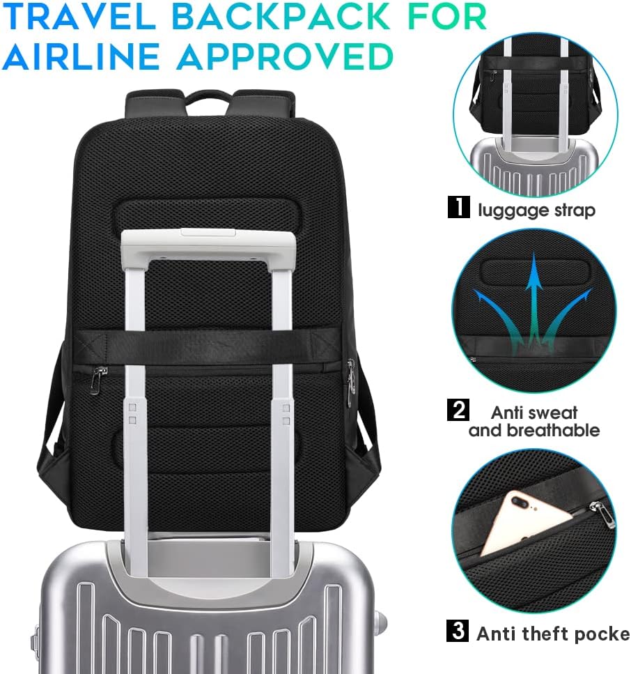 BANGE Business Smart Backpack Waterproof Fit 15.6 Inch Laptop Backpack ...