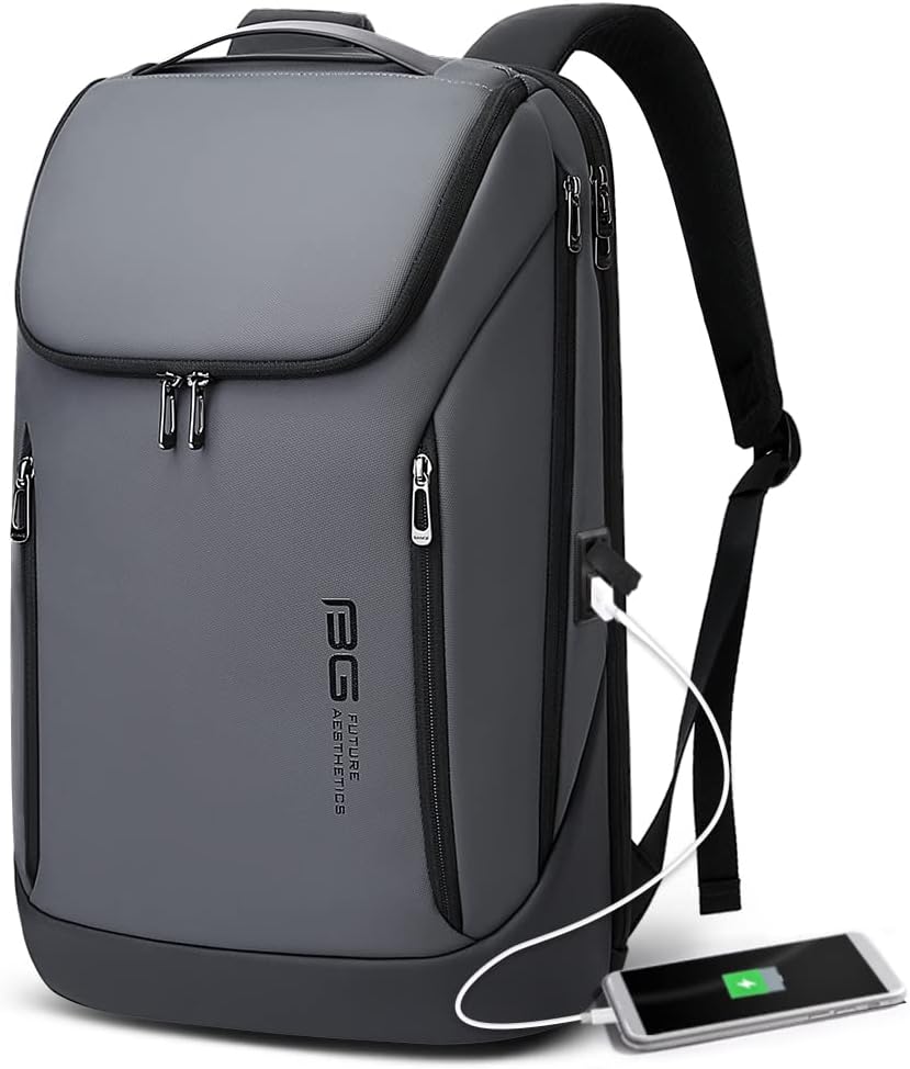 BANGE Business Smart Backpack Waterproof fit 15.6 Inch Laptop Backpack with USB Charging Port,Travel Durable Backpack