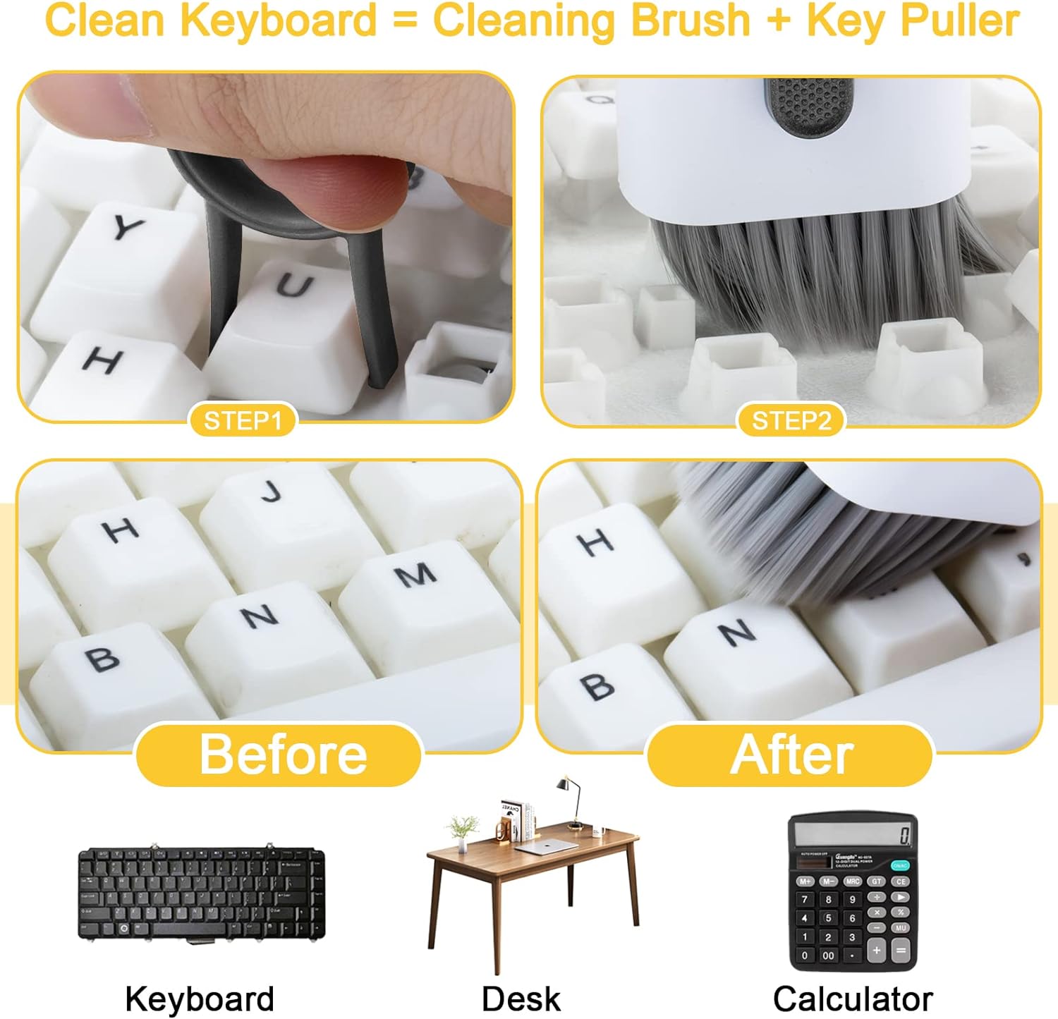 DauMeiQH Laptop Phone TV Screen Keyboard Cleaner Brush Kit for iPhone iPad MacBook PC Computer, 7-in-1 Electronics Earbud Cleaning Pen Tool for Airpod Pro EarPod Earphone - 5ml Touchscreen Mist Spray