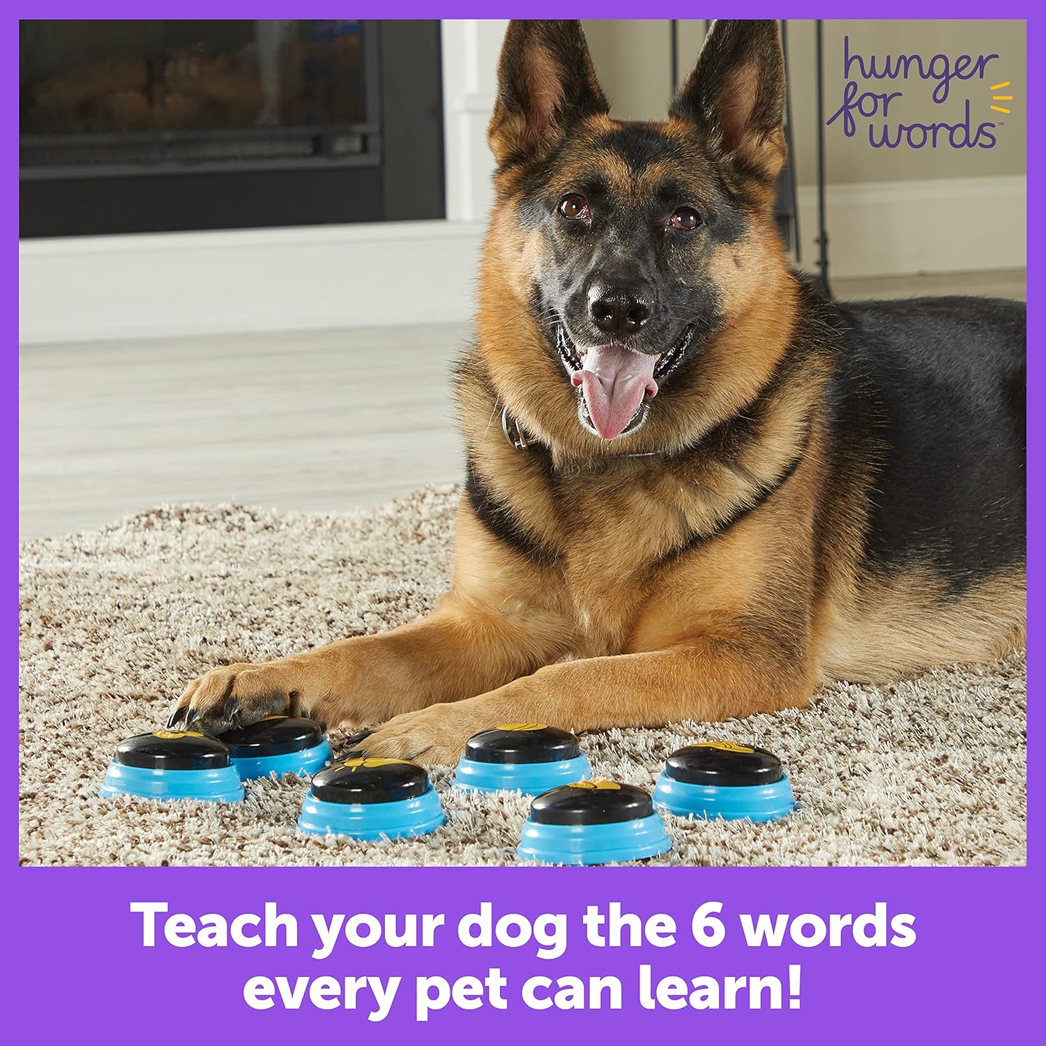 Hunger for Words Talking Pet Essential Words Button Set (6-Pieces)