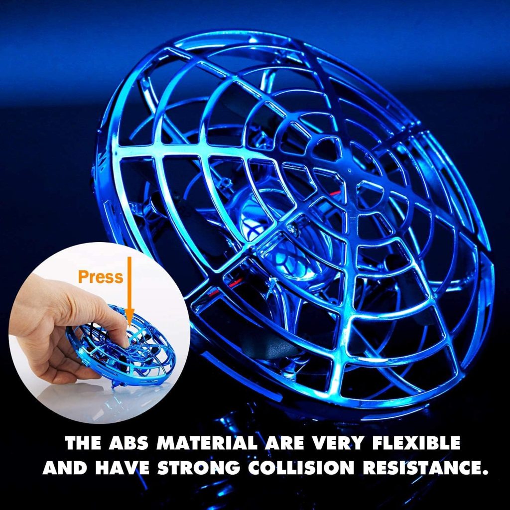 ShinePick Mini Drone, 360° Rotating Hand-Controlled Flying Ball Quadcopter with Cool LED Lights UFO Intelligence Sensor Aircraft Indoor Outdoor Flying Toy for Boys Girls and Family Games Gifts
