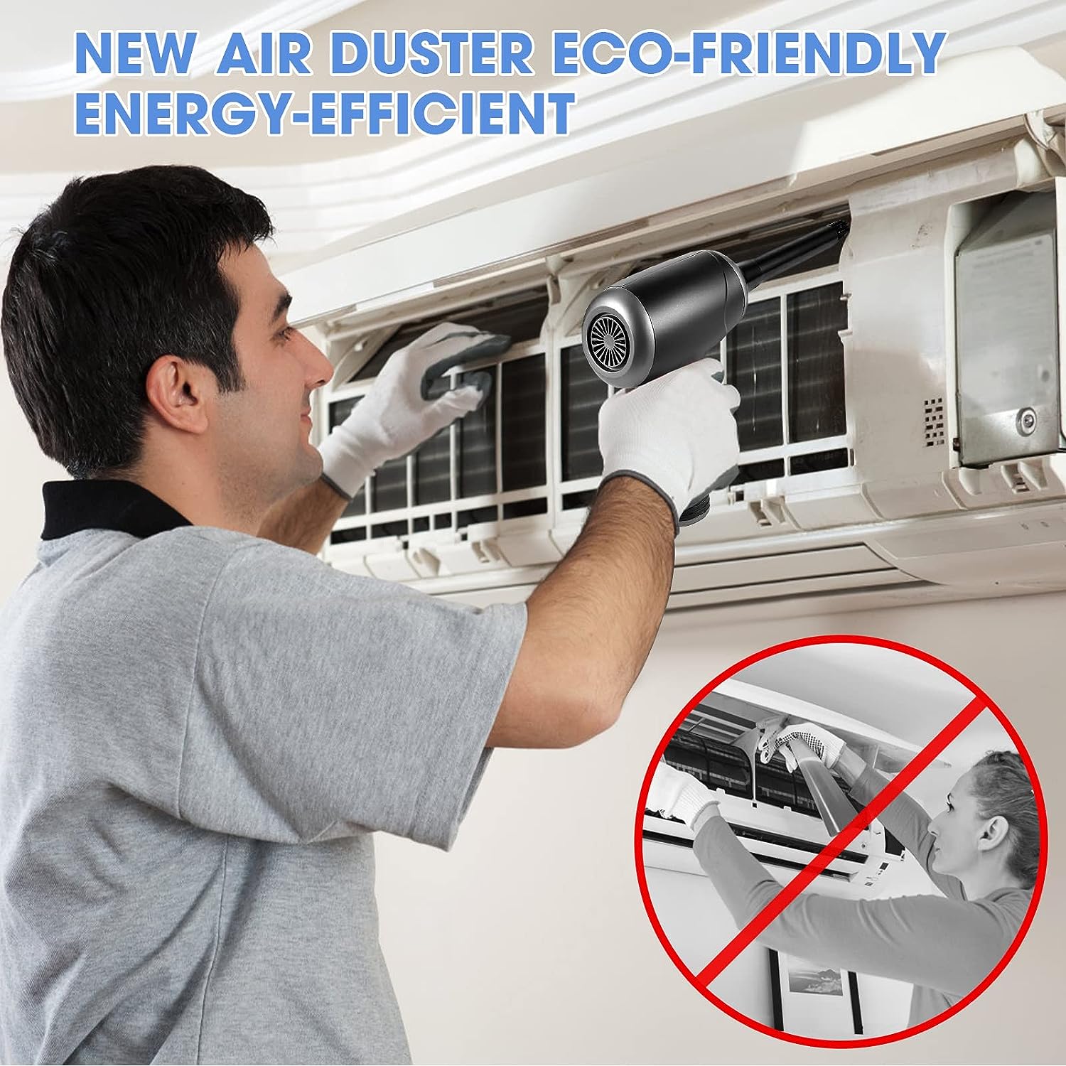 Compressed Air Duster Electric Air Duster 51000 RPM Three-Speed Powerful Air Blower 6000mAh Rechargeable Air Duster for Cleaning